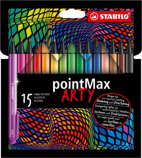 STABILO pointMax Filzschreiber Etui ARTY - 15 Farben