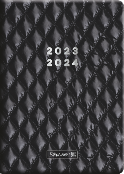 Brunnen Schülerkalender 2023/24 A5 Textil 2S/1W Quilt