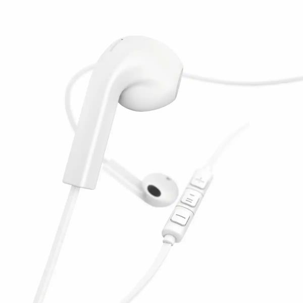 Hama Kopfhörer Advance Earbuds Mikrofon Flachbandkabel weiß **