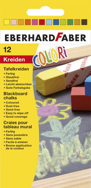 EBERHARD FABER Tafelkreide farbig 12er **