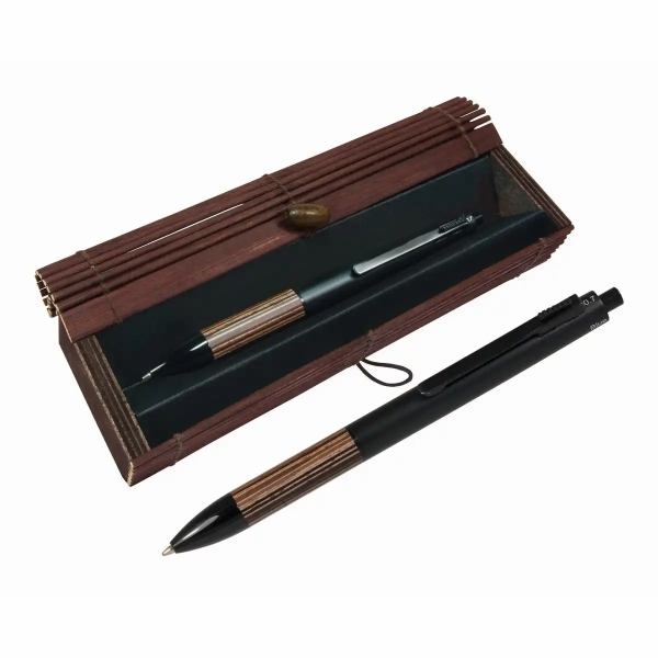 ONLINE Multifunction Pen Maroon in Bamboo Box