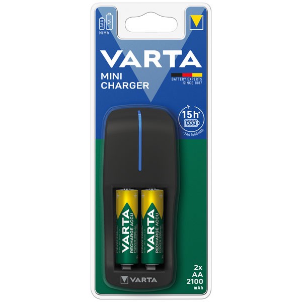 VARTA Batterien Mini Charger 2x AA 56706 2100mAh