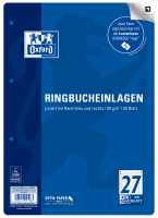 Oxford Ringbucheinlagen Lineatur 27 liniert mit Doppelrand 50 Blatt DIN A4 ** Oxford Ringbucheinlagen Lineatur 27 liniert mit Doppelrand 50 Blatt DIN A4 **