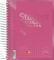 Brunnen Notizblock Collegeblock, pink , Spiralbindung, 4fach, 90 g/qm, 120 Blatt,  A6, kariert ** Brunnen Notizblock Collegeblock, pink , Spiralbindung, 4fach, 90 g/qm, 120 Blatt,  A6, kariert **