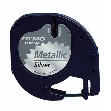 DYMO Schriftbandkassette LetraTag S0721750 12mmx4m sw auf si