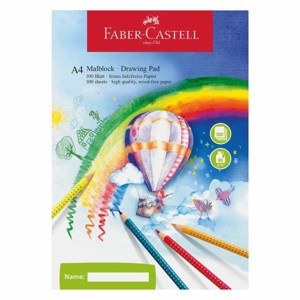 FABER-CASTELL Malblock 100 Blatt 80g/m² DIN A4 **