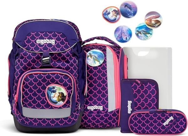 ergobag pack Schulrucksack-Set PerlentauchBär