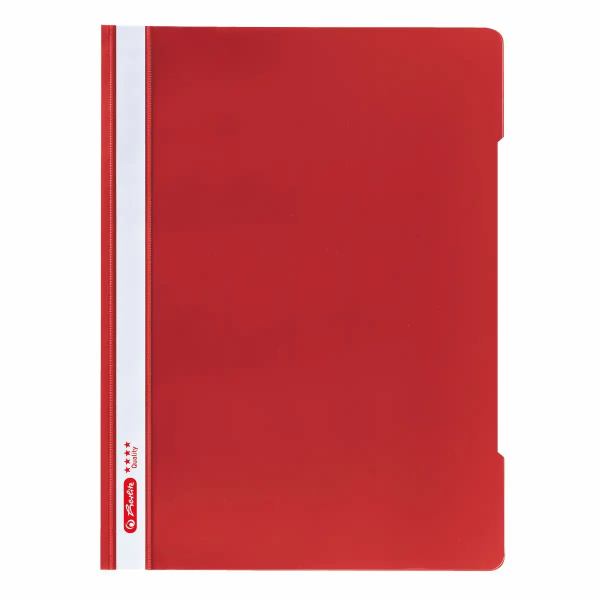 Schnellhefter Rot, A4 Plastik Quality, von Herlitz **
