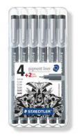 STAEDTLER Pigment Fineliner in Box - 4+2 Vorteilspackung STAEDTLER Pigment Fineliner in Box - 4+2 Vorteilspackung