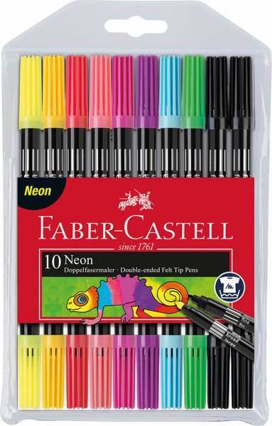 Faber-Castell Doppelfasermaler neon - 10er Etui