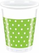 Decorata Plastic Cups / Partybecher grün - 8 Stück