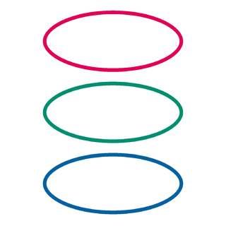 HERMA Schuletiketten neutral rot/grün/blau oval