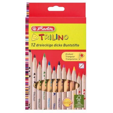 Herlitz Trilino 12 dreieckige Buntstifte