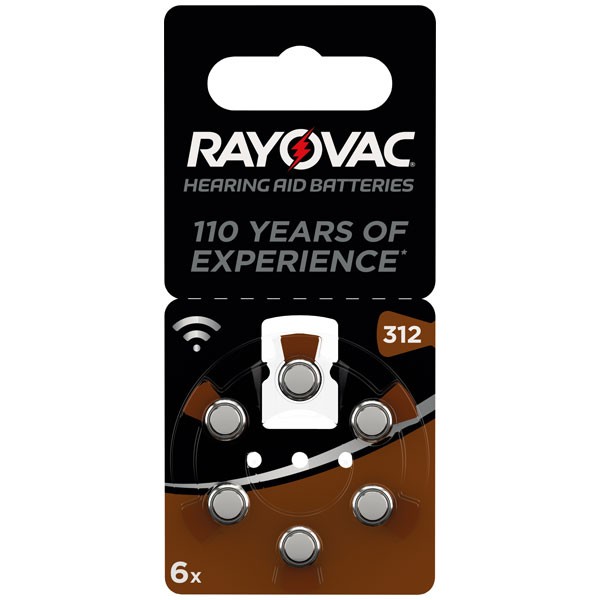 VARTA Batterien RAYOVAC Hearing Größe Aid 312 6er- Packung