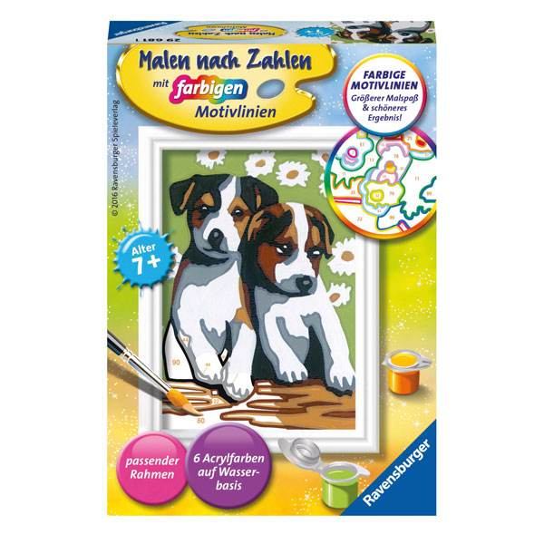 Malen nach Zahlen 85x120mm Süße Welpen **