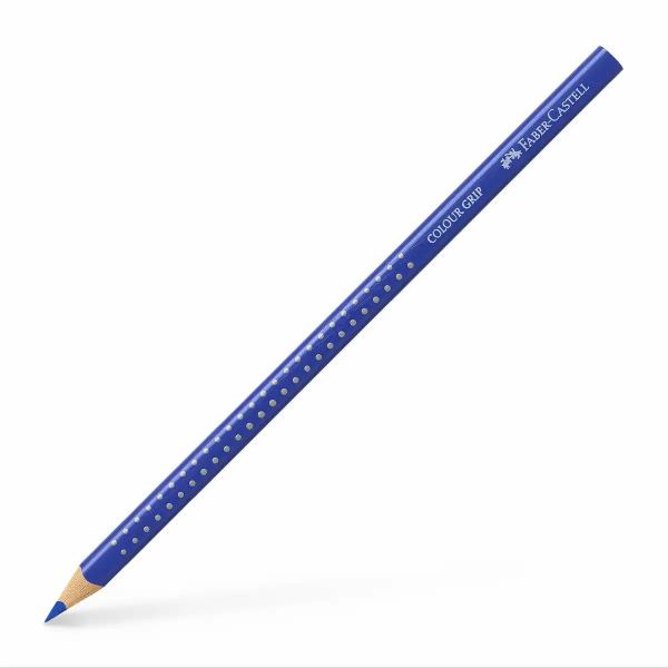 FABER-CASTELL Buntstift Colour Grip mit Namensfeld ultramarin **