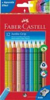 Faber-Castell Buntstift Jumbo GRIP 12er Kartonetui + Spitzer