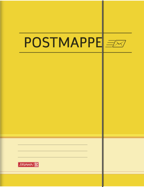 Brunnen Postmappe A4 - PP - mit Gummizug - gelb