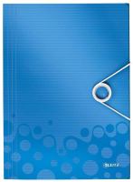 LEITZ Eckspannermappe A4 PP WOW blau-metallic LEITZ Eckspannermappe A4 PP WOW blau-metallic