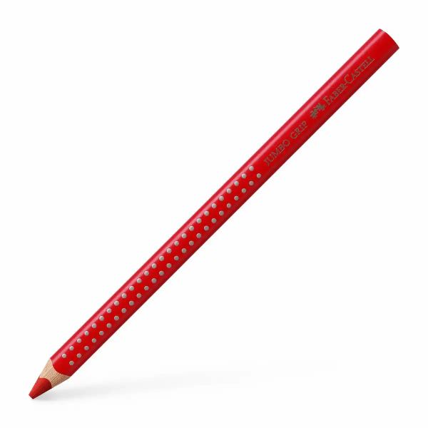 FABER-CASTELL Buntstift Jumbo Grip mit Namensfeld geraniumrot hell **