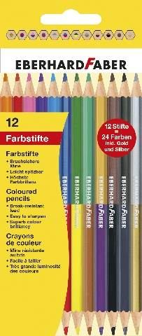 EBERHARD FABER Colori Buntstifte DUO - sechskant 12er Kartonetui