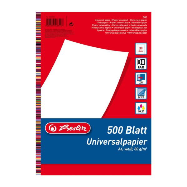 Herlitz 500Bl Universalpapier A4 ws