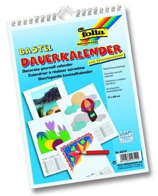 Folia Dauer Bastelkalender weiß