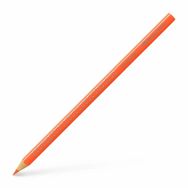 FABER-CASTELL Buntstift Colour Grip mit Namensfeld neonorange **