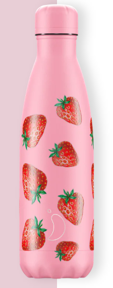 CHILLY`S Trinkflasche Bottle New Icons Strawberry 500ml