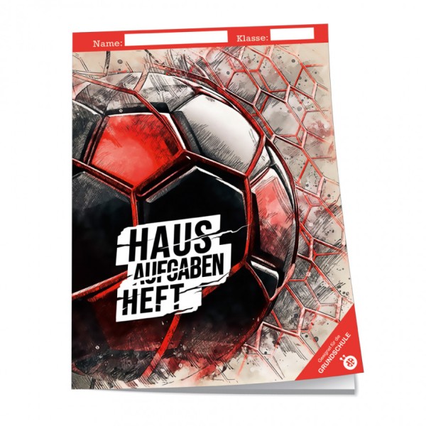 Hausaufgabenheft Grundschule Fußball, Farbig hinterlegte Wochentage **