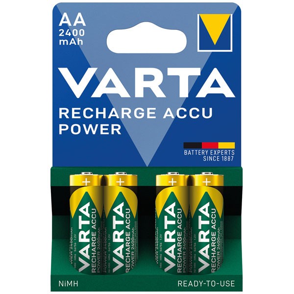 VARTA Batterien RECHARGE ACCU Power AA 2400mAh 4er