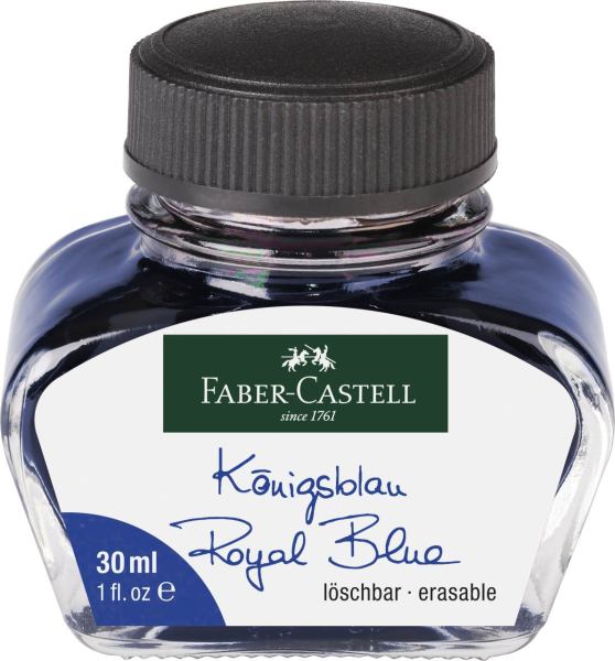 Faber- Castell Tintenglas Königsblau löschbar 62,5 ml