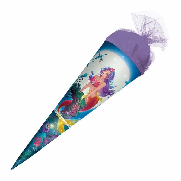 Roth-Schultüte, Meerjungfrau, 35 cm, rund, Tüllverschluss