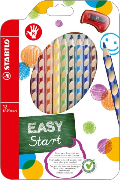 STABILO Farbstift-Etui 12 Easycolors Rechtshänder