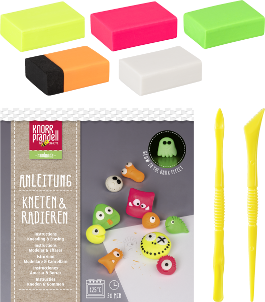 Bastel-Set "Crazy Neon" Kneten & Radiere