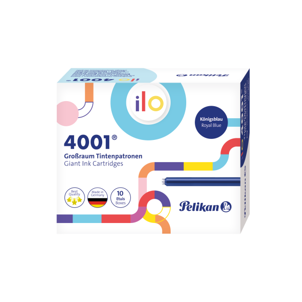 Pelikan Großraum Tintenpatronen 4001 ilo königsblau 5 Stück