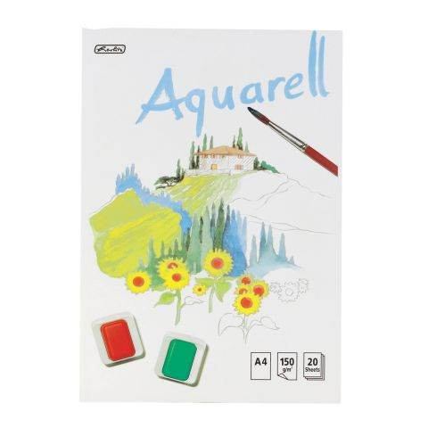 Herlitz Aquarellblock - A4 - 20 Blatt - 150 g