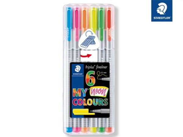 STAEDTLER Fineliner neon colours, 6St.