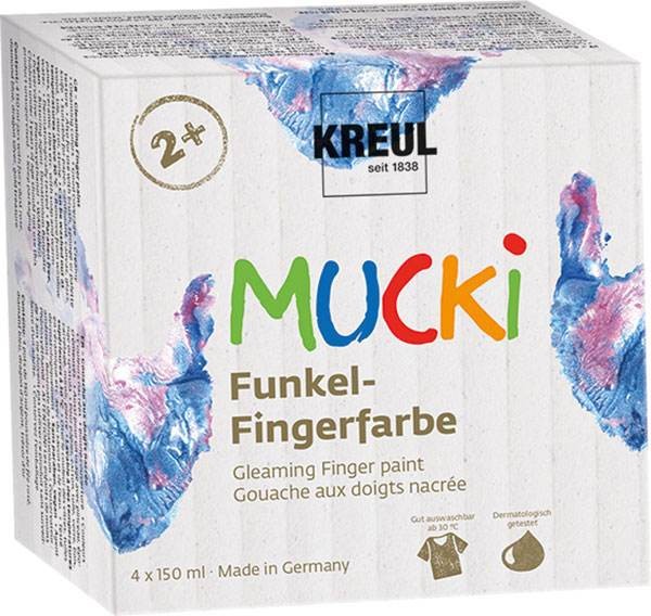 Mucki Funkel-Fingerfarbe - 4x150ml