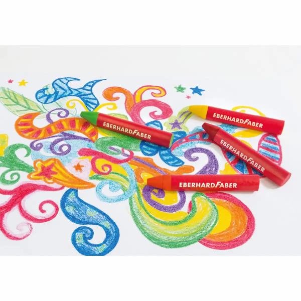 EBERHARD FABER Colori Wachsmalkreide wasserfest , dreikant - 12er Etui **
