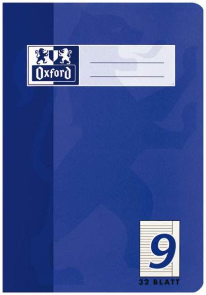 Oxford Schulheft A5 - liniert - 32 Blatt - Lineatur 9