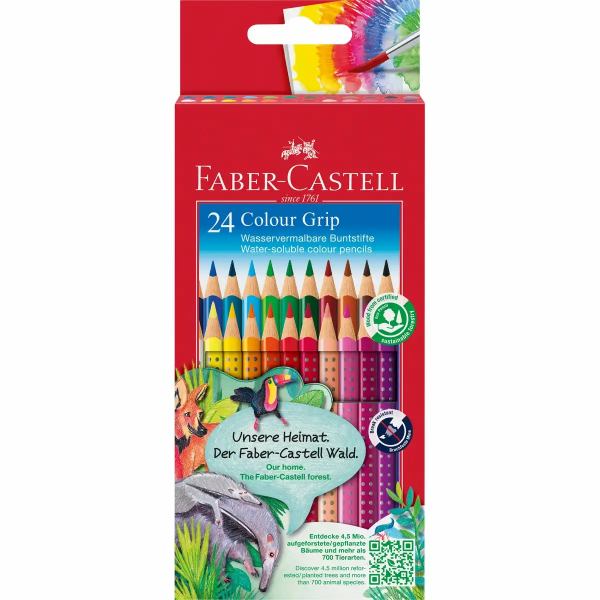 FABER-CASTELL Buntstifte Colour Grip 24 Stück Kartonetui **