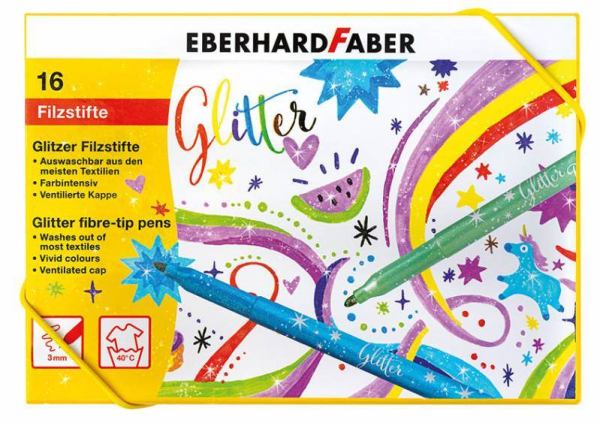 EBERHARD FABER Glitter Filzstifte - 16er Geschenkbox