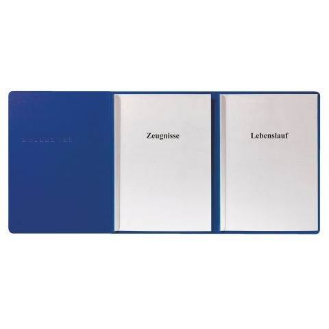 Herlitz Karton-Bewerbungsmappe A4 3tlg. RC-Karton blau