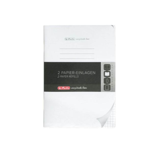 Herlitz Refill flex - Papier-Ersatzeinlagen - A5, 2x40 Blatt, kariert - my.book