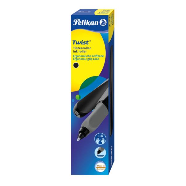 Pelikan TWIST Tintenroller - schwarz - in Faltschachtel