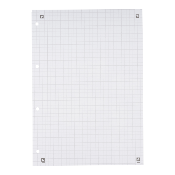 Oxford Recycling A4+ Collegeblock, kariert mit Rand links, 80 Blatt **