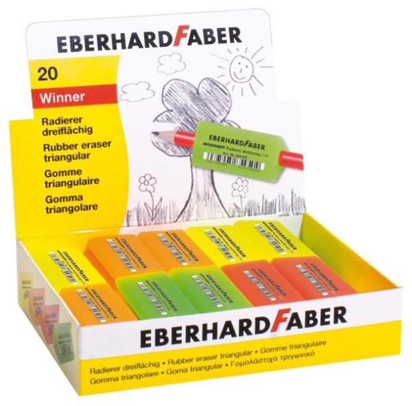 EBERHARD FABER Radierer Winner neon dreiflächig, Lieferumfang 1 Stück