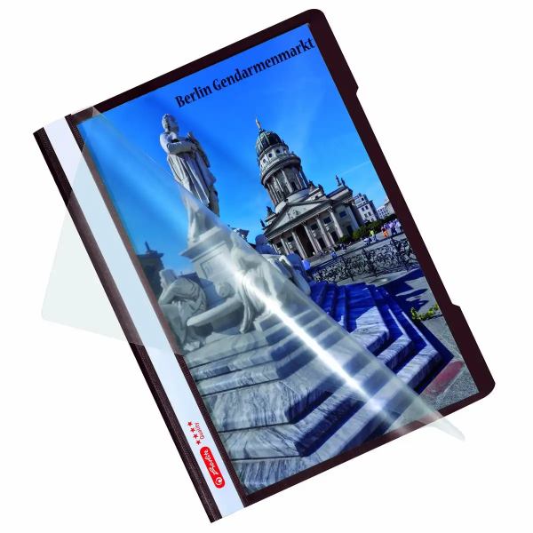 Schnellhefter Dunkelbraun, A4 Plastik Quality, von Herlitz **