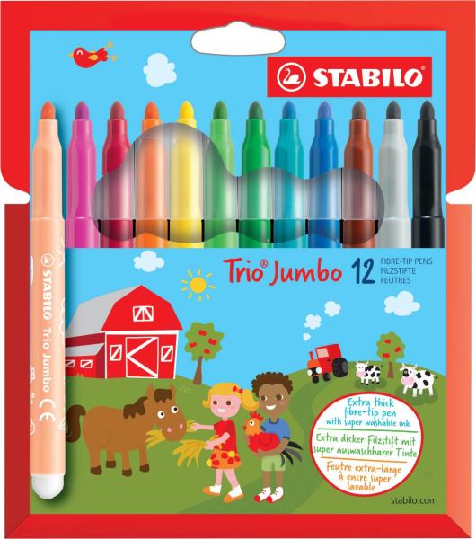 STABILO Trio Jumbo 12er Filzstifte